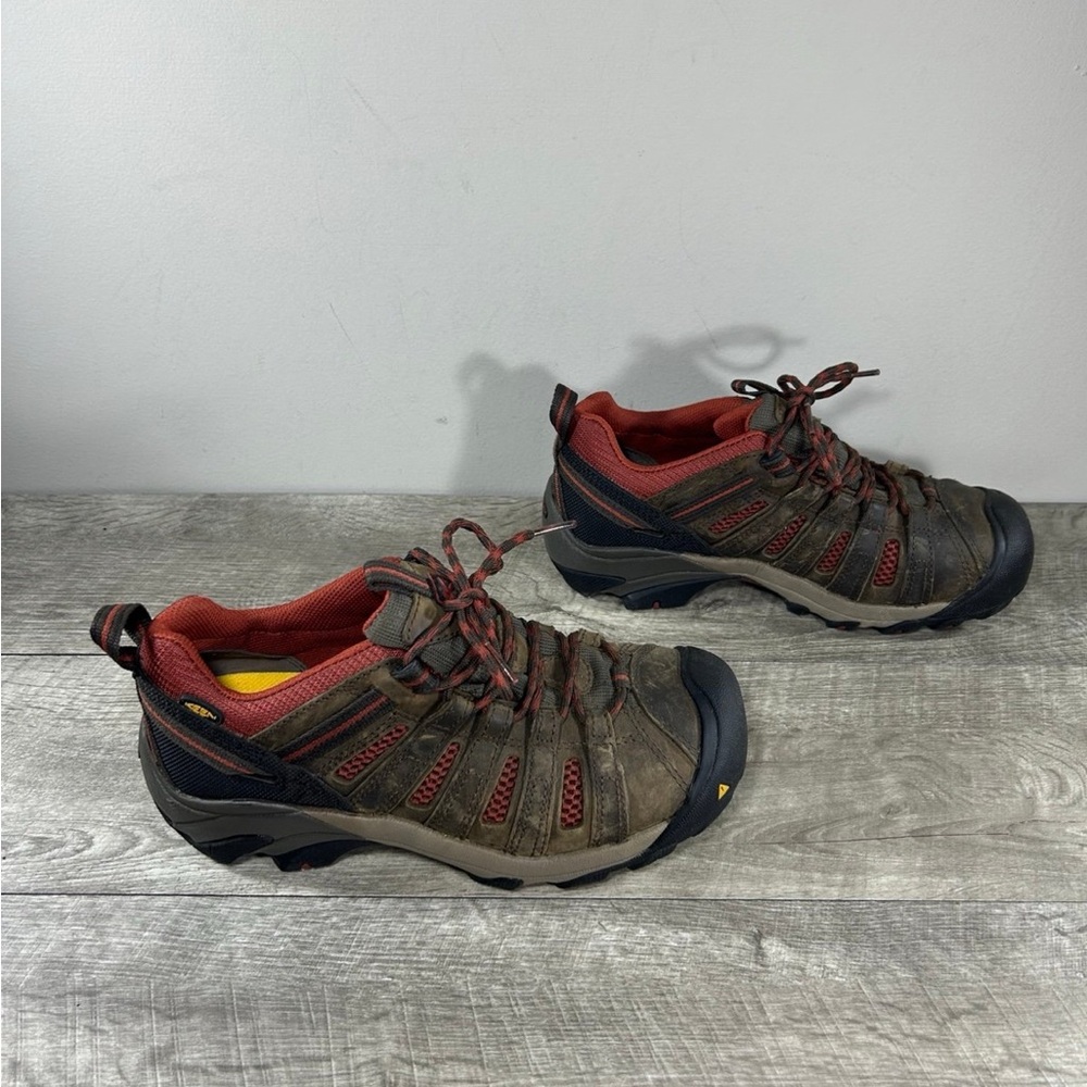 KEEN 1010119 Flint ESD Waterproof Low Lace Up Womens Leather Hiking Shoes Size 8